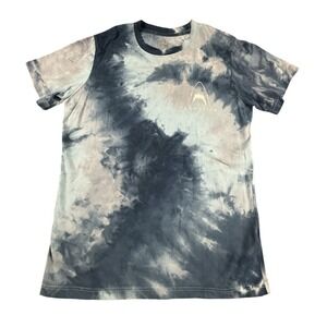 FLOMOTION Mens Medium Tie Dye T Shirt Shark Graphic Stretch Surf Tee
